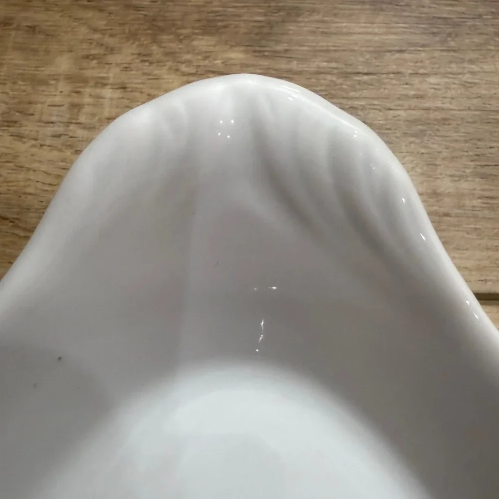 Pillivuyt France‎ White Porcelain Au Gratin Oval Eared Bakers 8oz Set 2 24 03 23